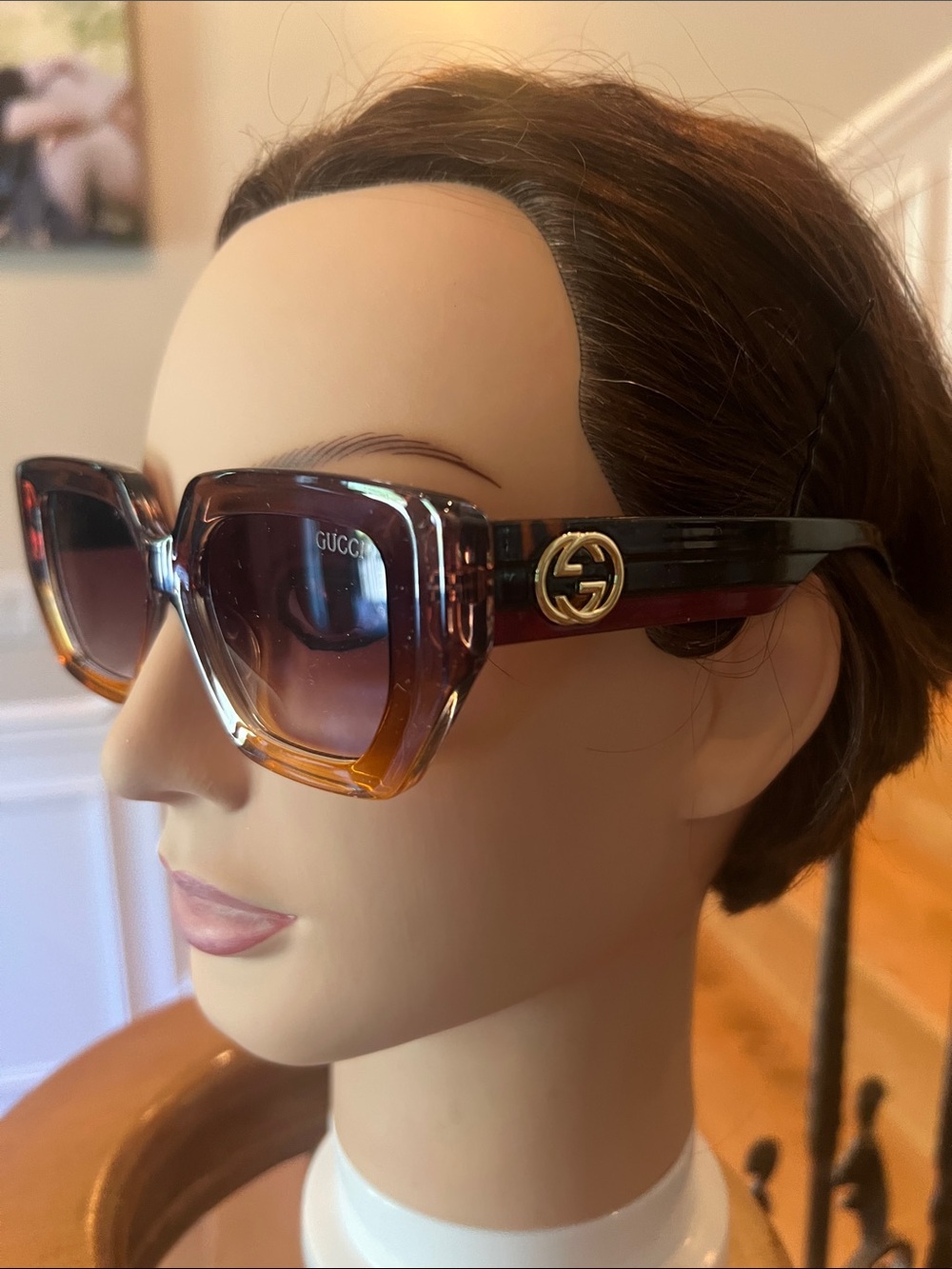 AMAZING Brand New Gucci Brown  Hexagonal Women’s Sunglasses, comes with dust bag